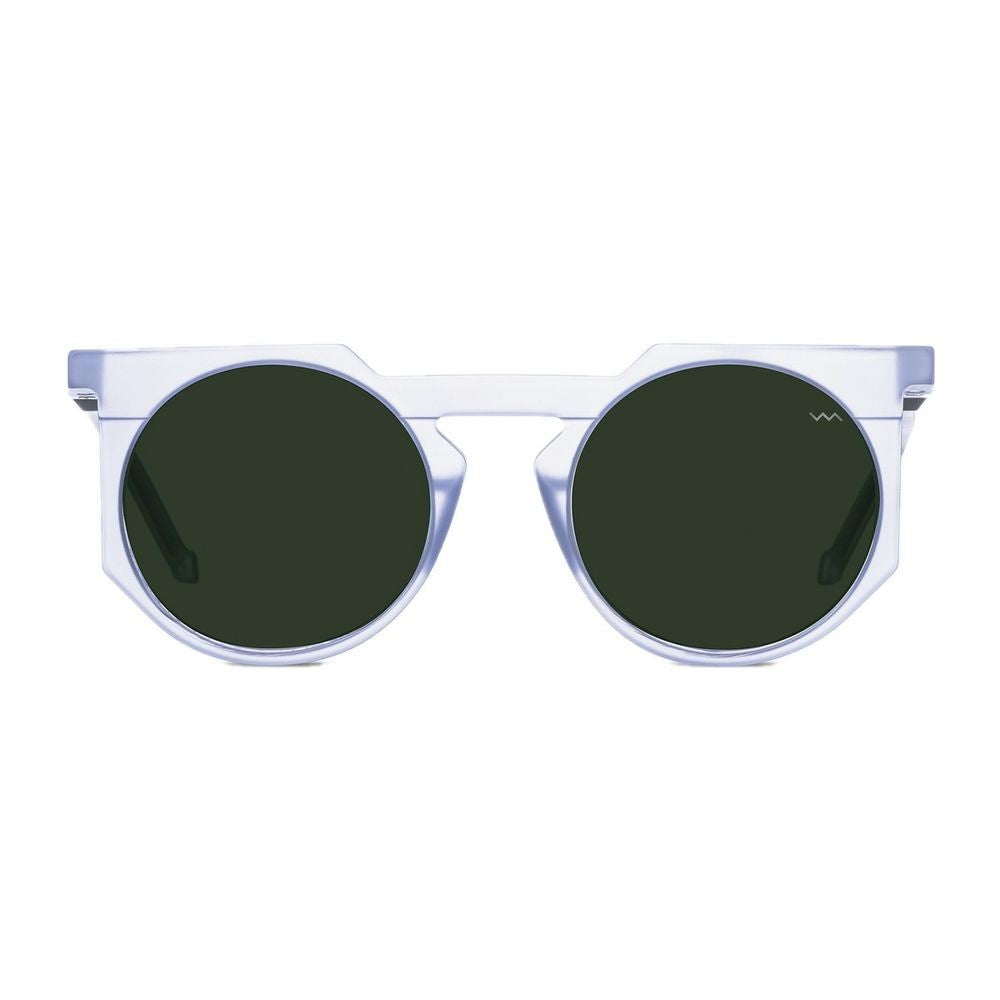 Vava Wl0026 White Label Sculpted Round Bio-Acetate Sunglasses
