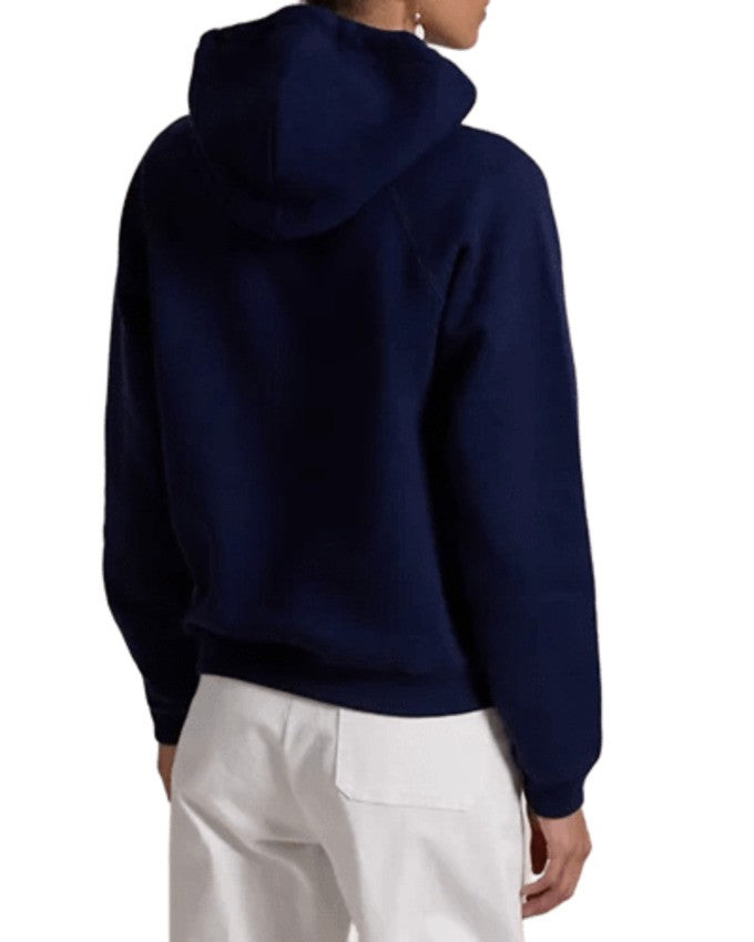 Polo Ralph Lauren Fitted Sweatshirt In Cruise Navy With Embroidered Pony