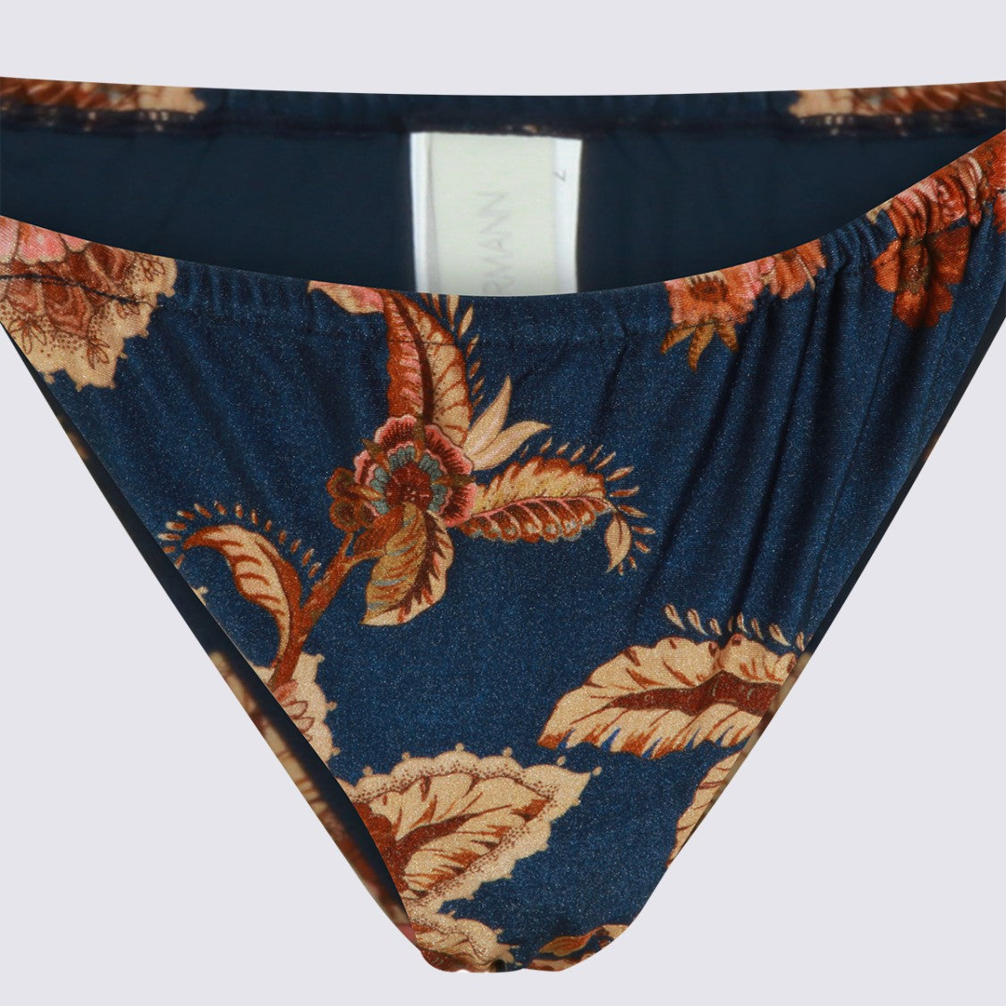 Zimmermann Intricate Floral Triangle Bikini Set With Adjustable Ties