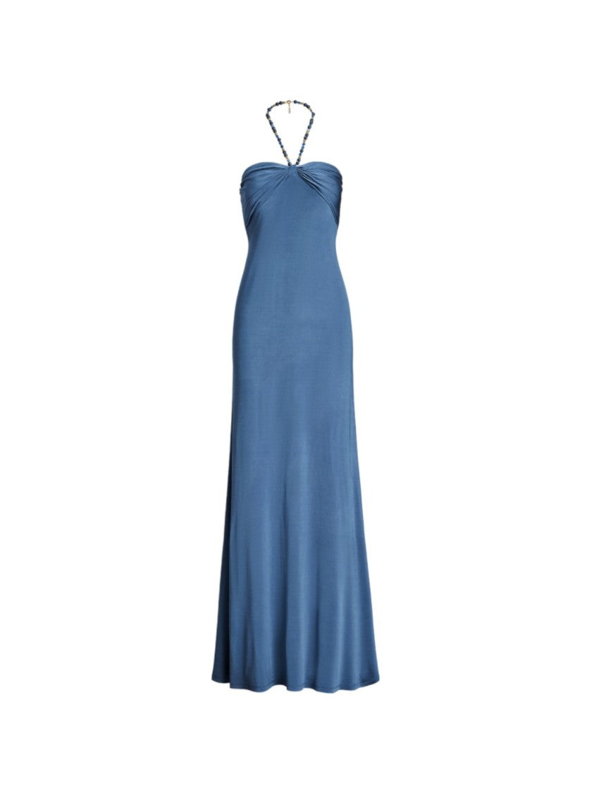 Lauren Ralph Lauren Strapless Blue Maxi Dress