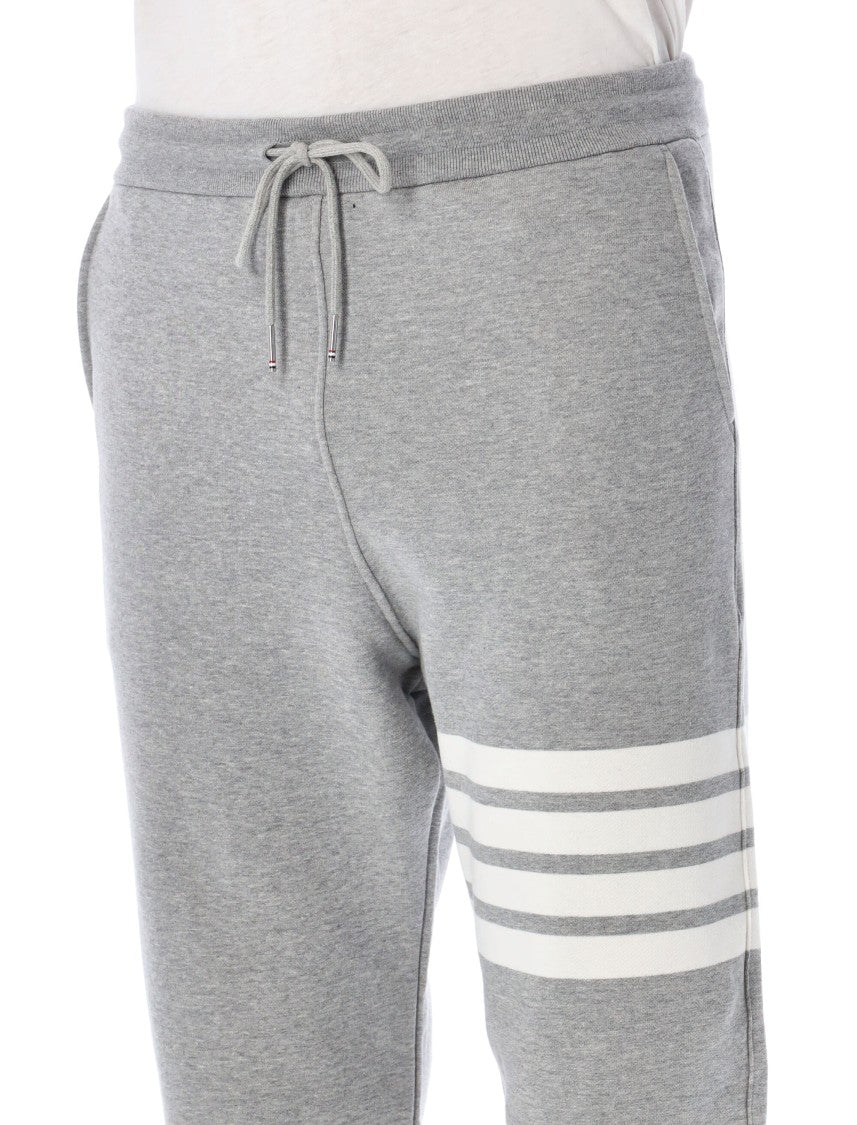 Thom Browne Fleece Sweatpants With Iconic Stripe Detail
