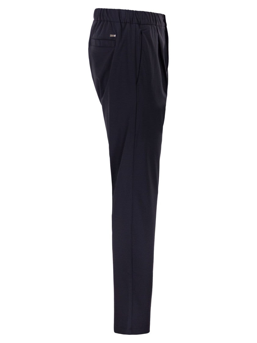 Herno Stretch Techno-Nylon Jogger Trousers With Pleats