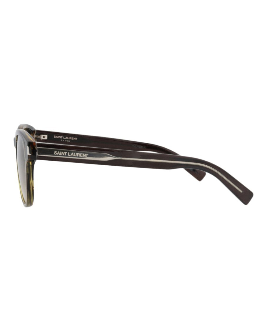 Saint Laurent Round-Frame Recycled Acetate Sunglasses
