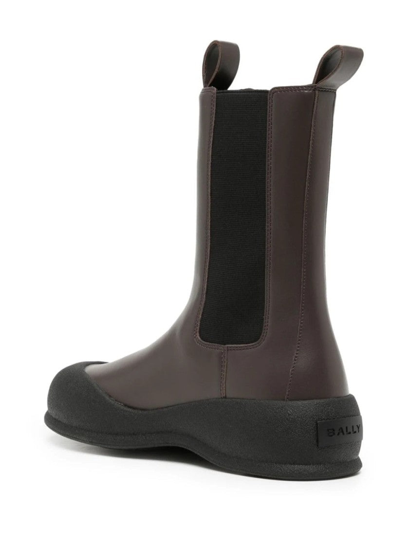 Bally Brown Leather Ankle Boots