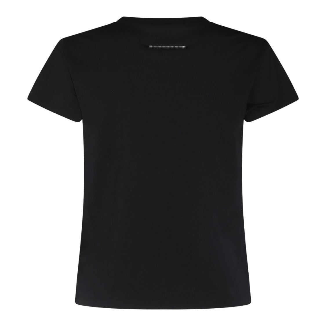 Mm6 By Maison Margiela Short-Sleeve Black T-Shirt With Detailing