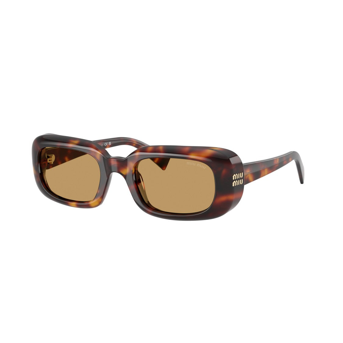 Miu Miu 0Mu B13s Rectangular Tortoiseshell Sunglasses