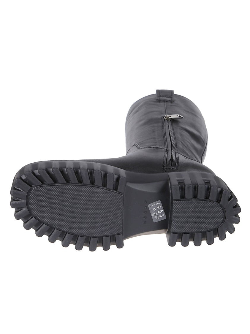 Hogan H700 Mid-Calf Black Leather Boots