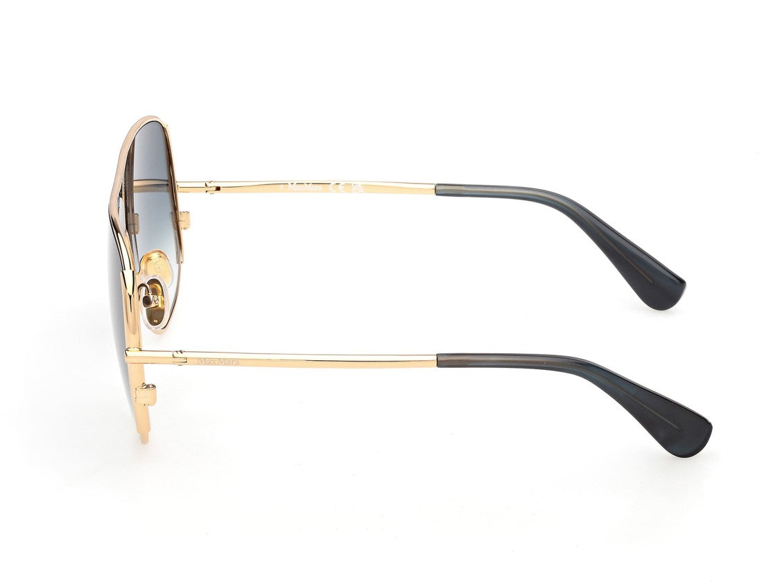 Max Mara Gold Mm0190 Aviator Metal Sunglasses