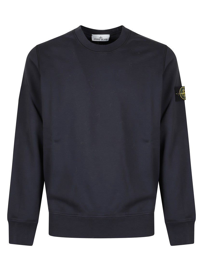 Stone Island Classic Crew Neck Sweater With Logo Patch Detail