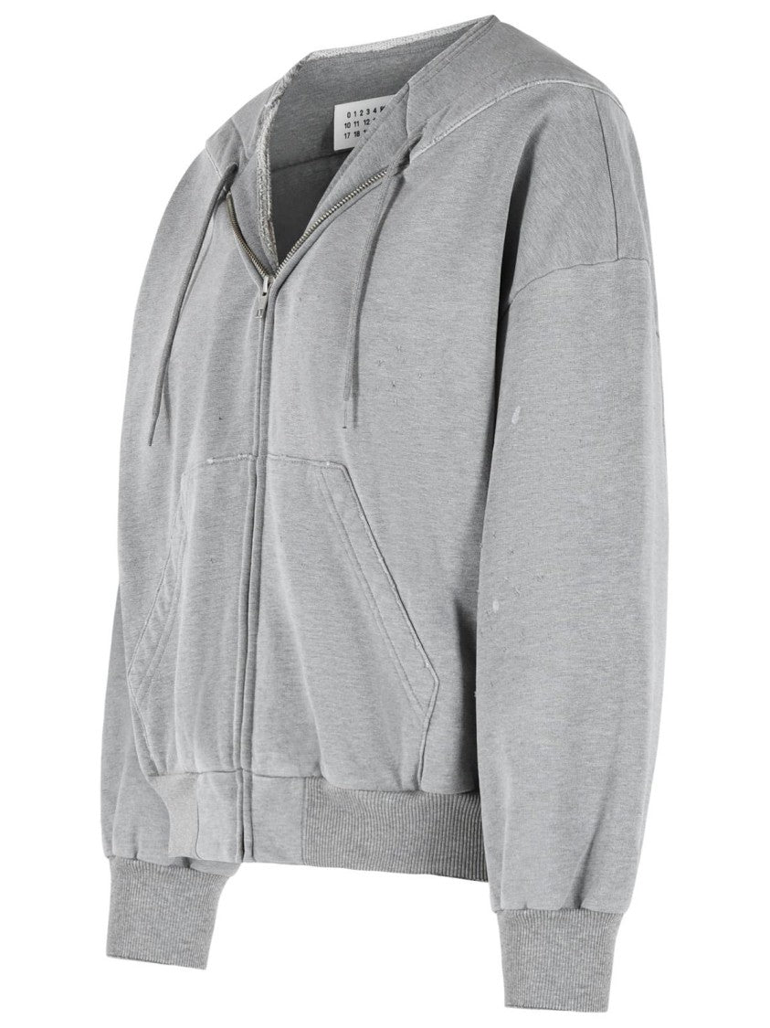 Mm6 By Maison Margiela Gray Cotton Sweatshirt