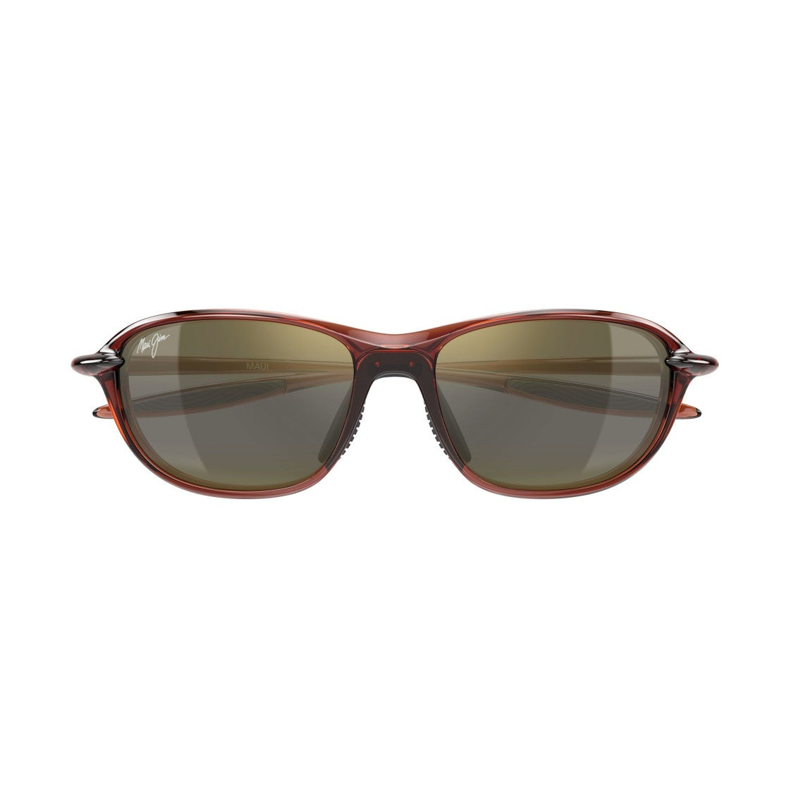 Maui Jim Hookipa Ultra R - Xs Translucent Reddish-Brown Oval Sunglasses With Gradient Lenses