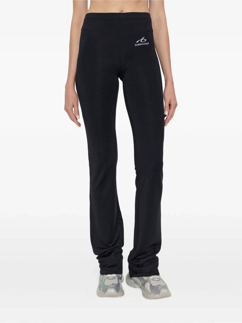 Balenciaga Flared Minimalist Logo Pants