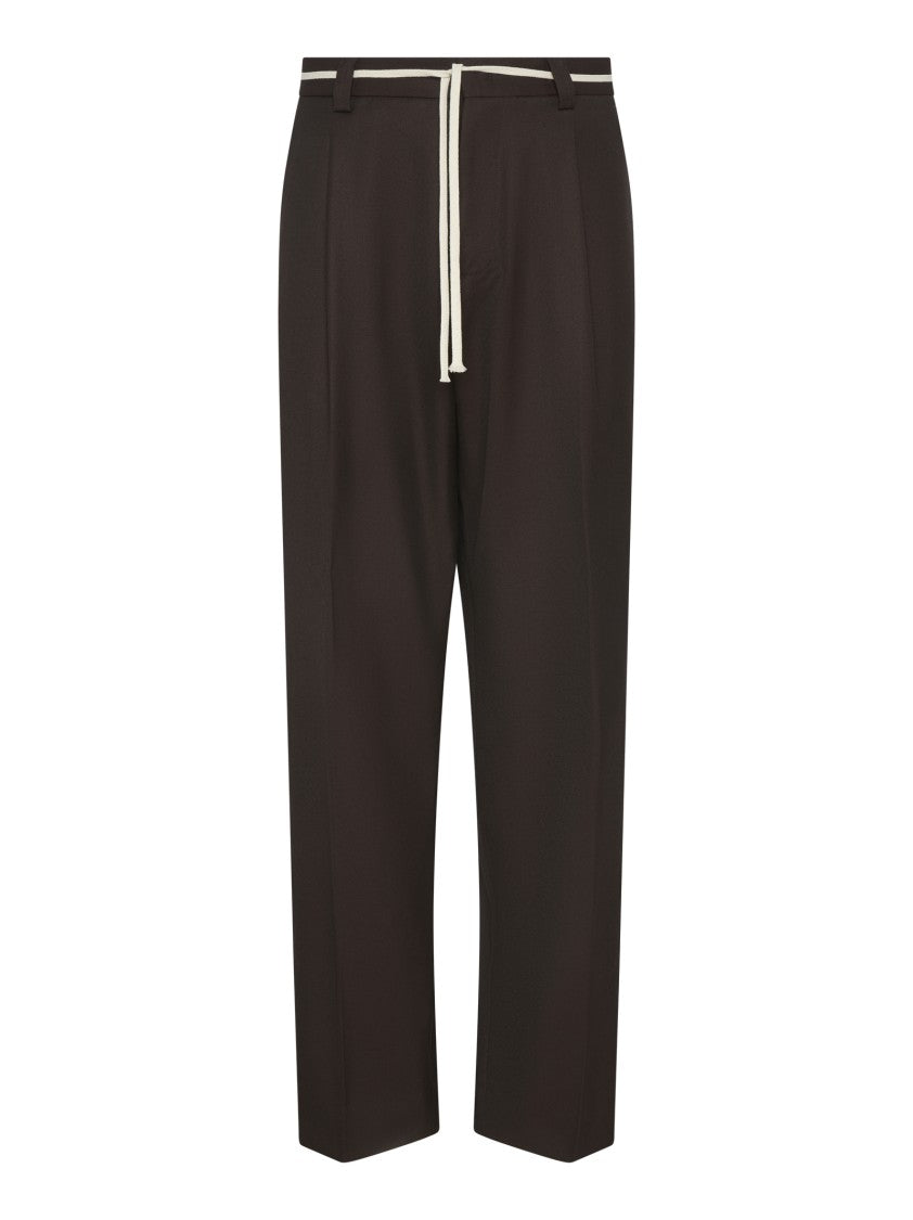 State Of Order Brown Trousers With Concealed Closure