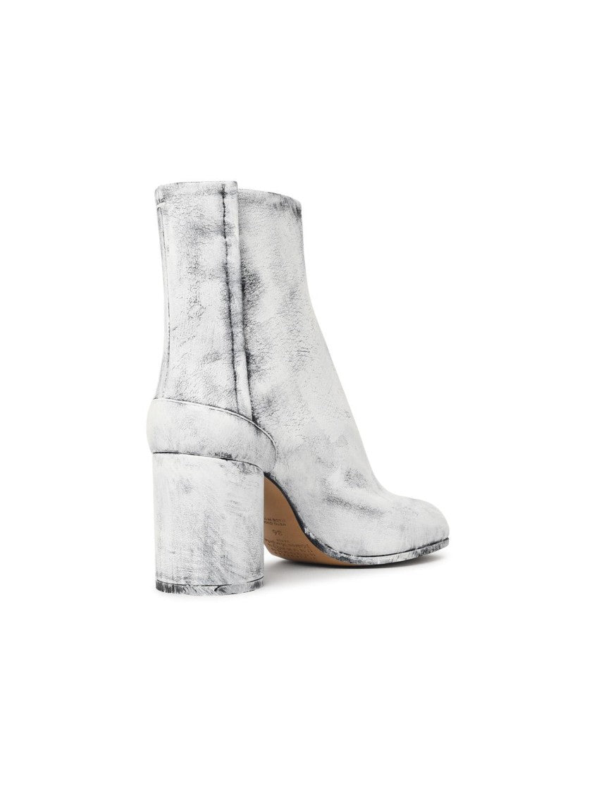 Maison Margiela 'Tabi Bianchetto' Black And White Leather Boots