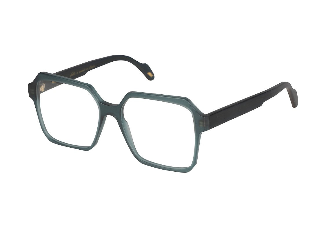 Kador Teal Kiara Geometric Square Eyeglasses