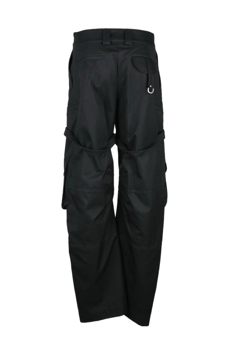 Off-White Cotton Cargo Pants - Black