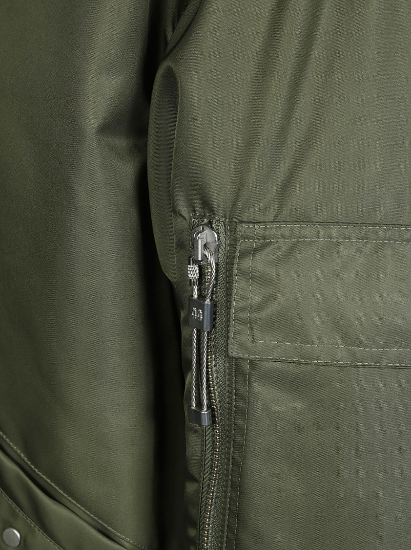 44 Label Group Green Bomber Jacket With Ribbed Detailing