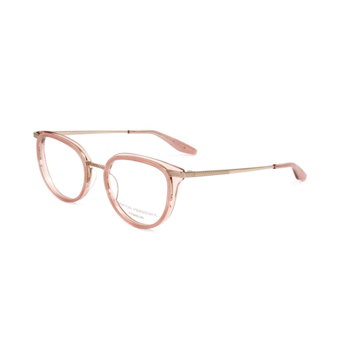 Barton Perreira Bp5057 491Xf Rounded Frame Eyeglasses With Textured Metallic Temples