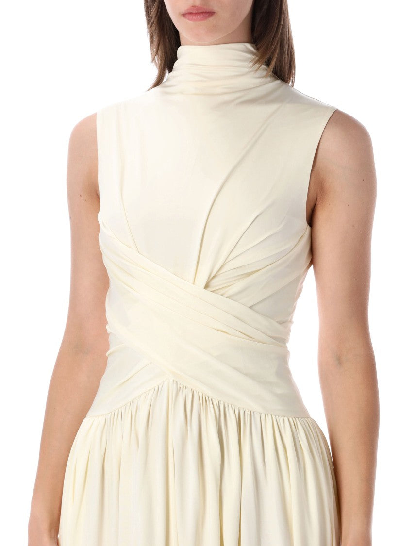Self-Portrait Jersey Wrap Midi Dress