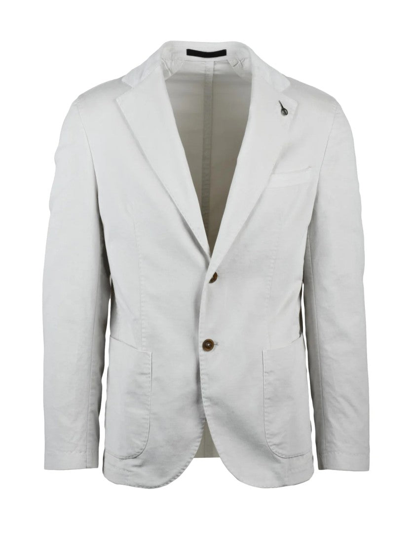 Paoloni Velvet Jacket With Tailored Fit And Button Closure