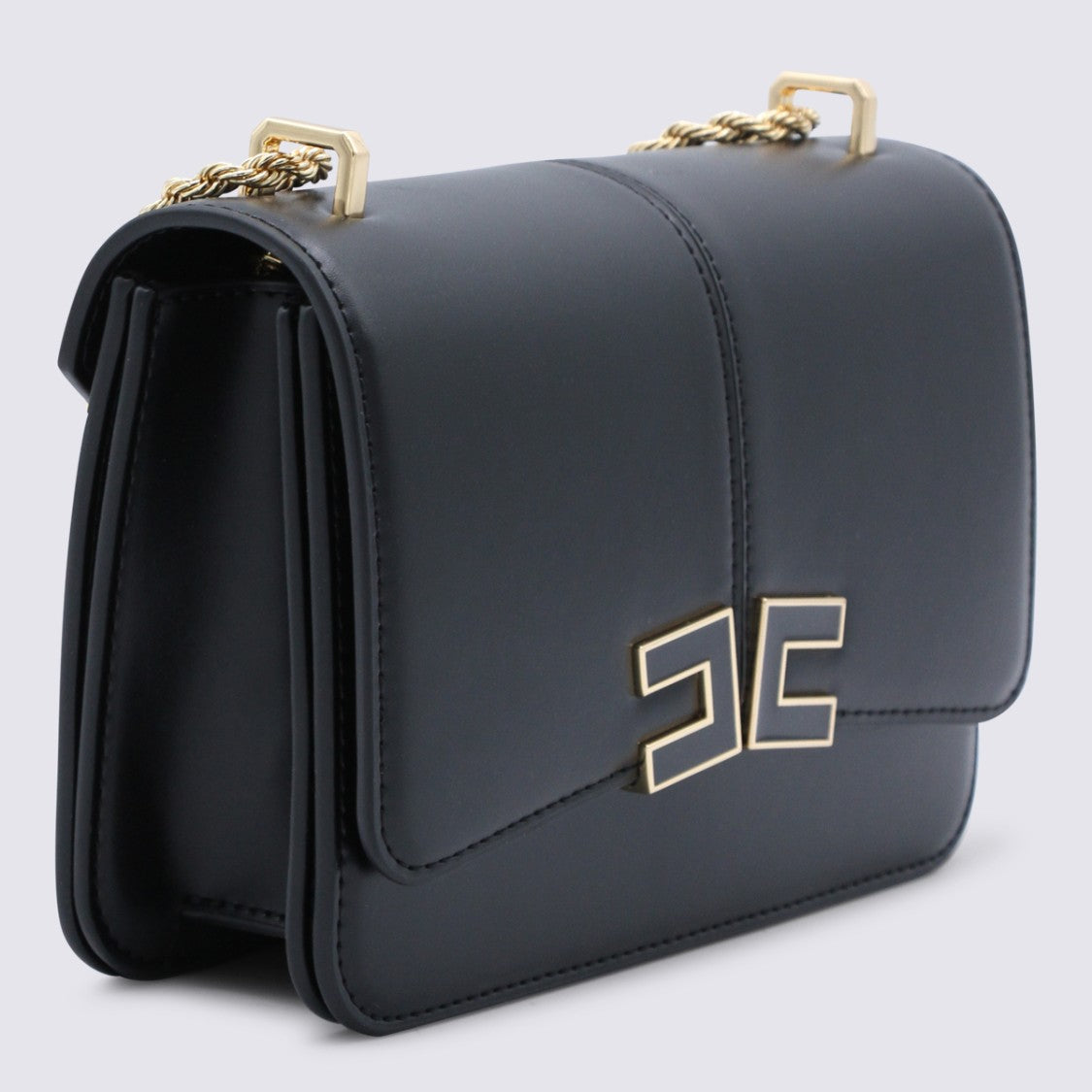 Elisabetta Franchi Structured Black Handbag