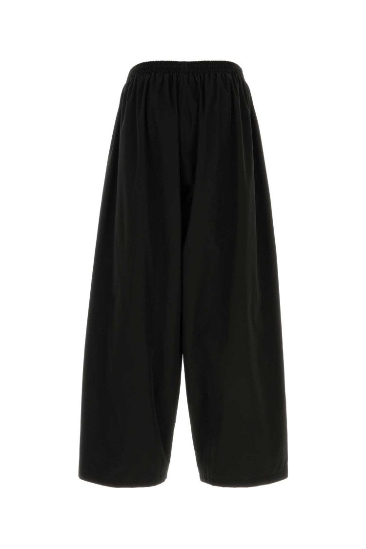 Balenciaga Black Tech Fabric Wide-Leg Pant