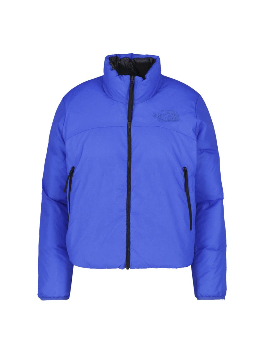The North Face Blue Pertex Nuptse High-Collar Down Jacket