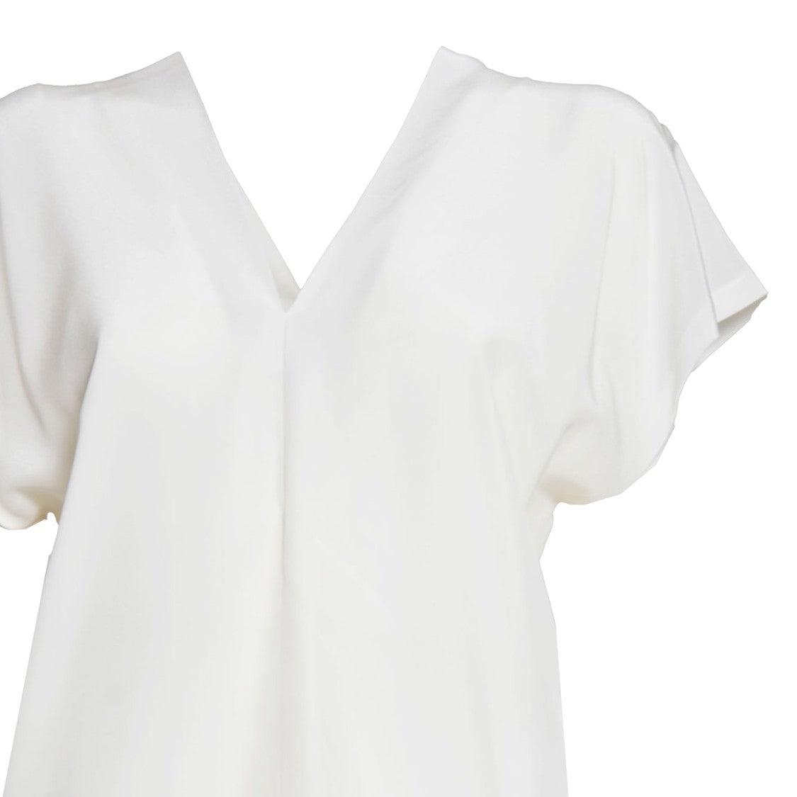 Aspesi Natural White Silk Crepe Top
