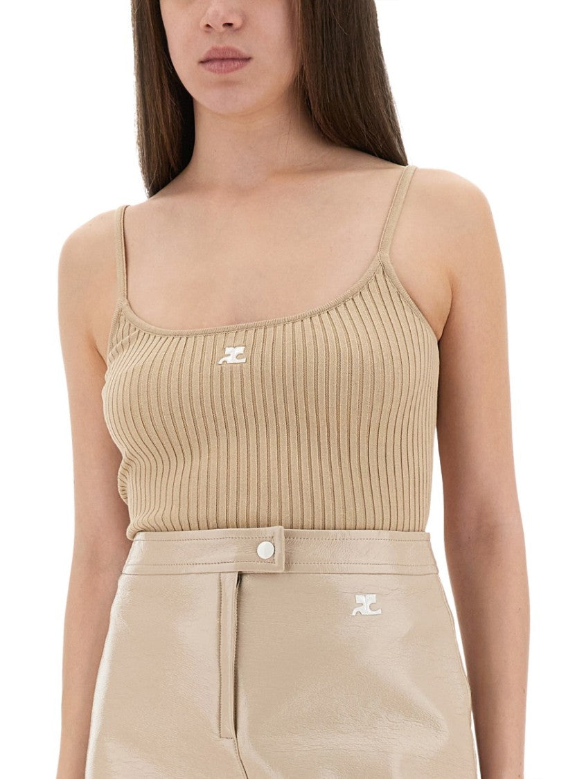 Courrèges "Reedition" Knit Tank Top