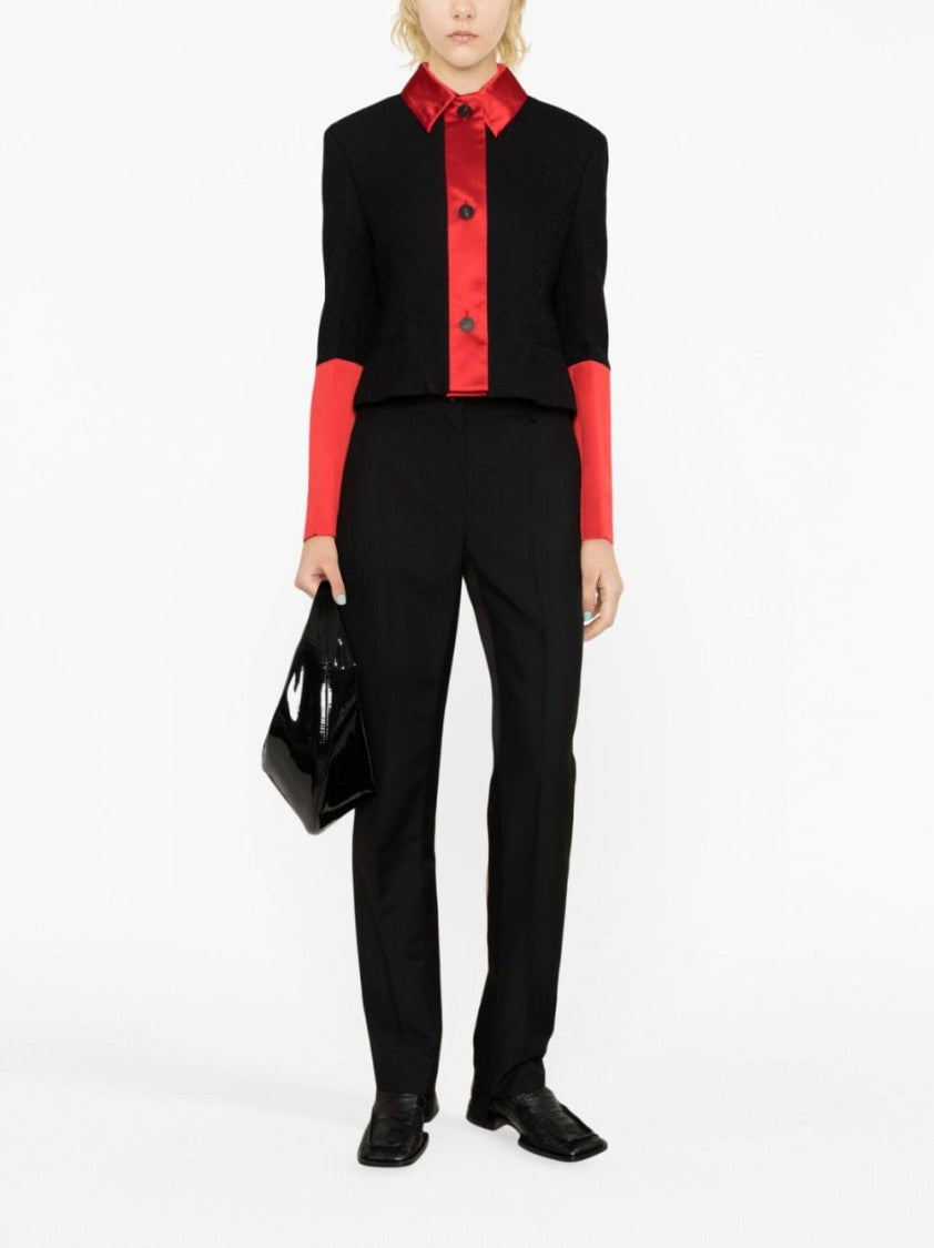 Ferragamo Color-Blocked Cropped Jacket