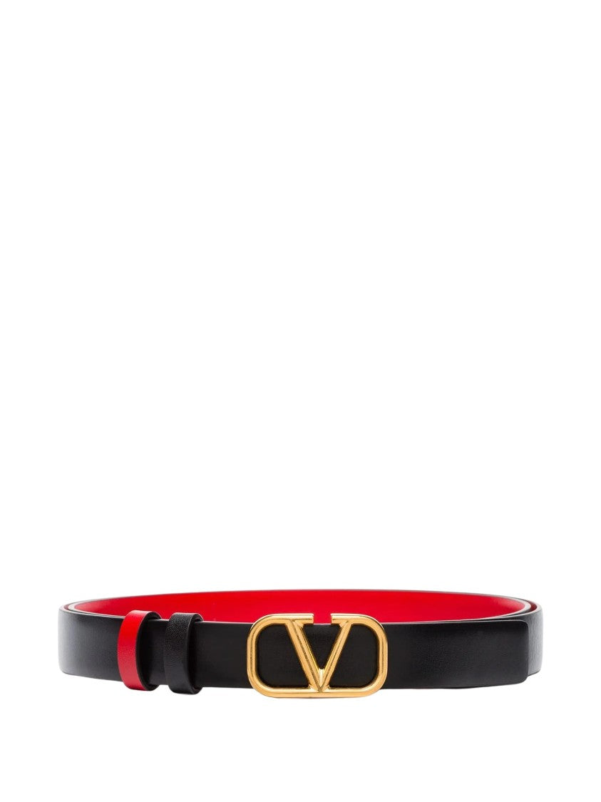 Valentino Cultura Slim V-Buckle Belt