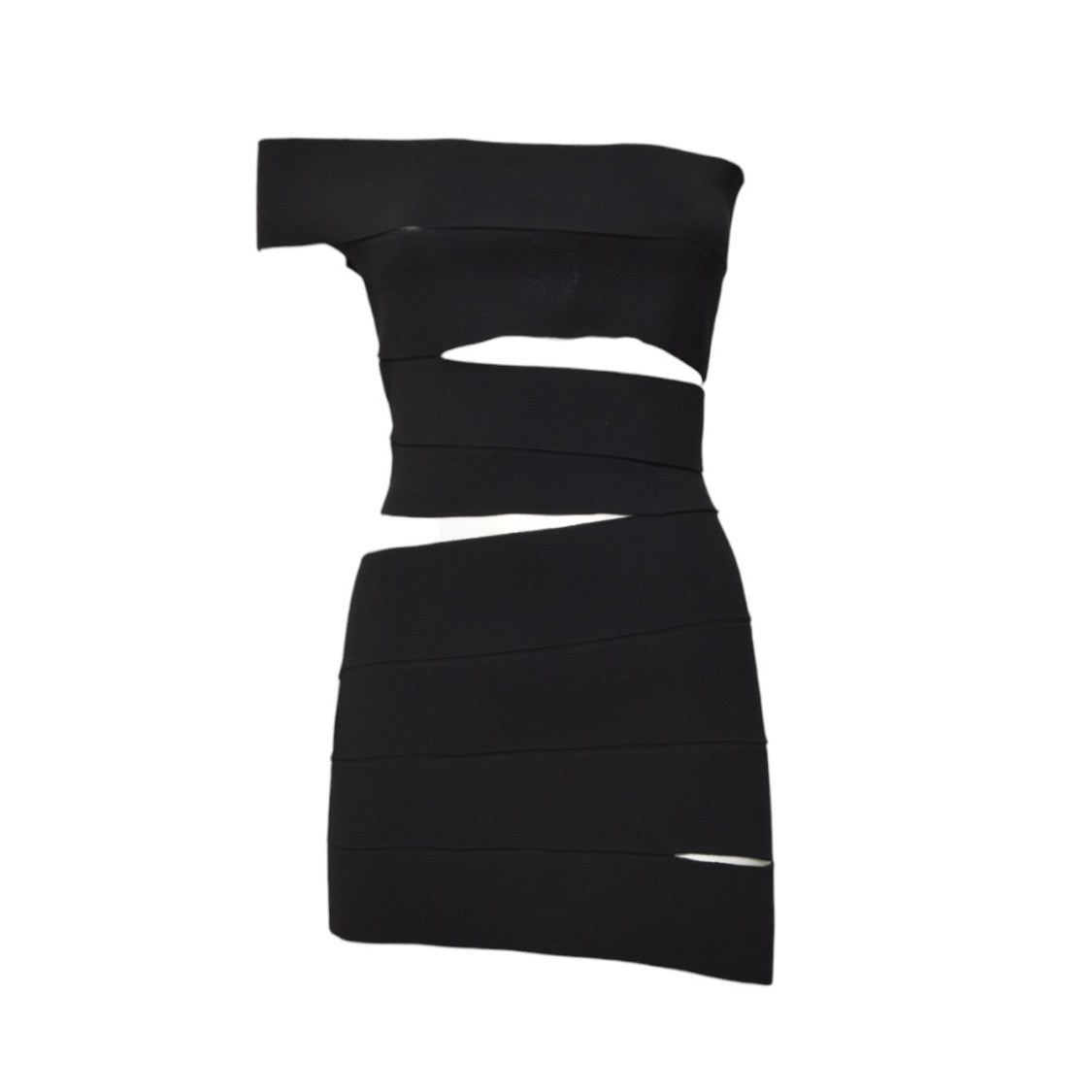 Dsquared2 Black Stretch Knit Bandage Dress