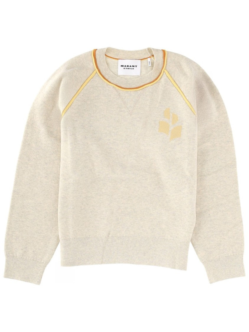 Isabel Marant Étoile Loriby Light Beige Piping Knit Sweater