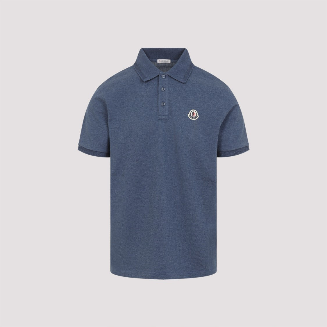 Moncler Textured Blue Cotton Moncler T-Shirt