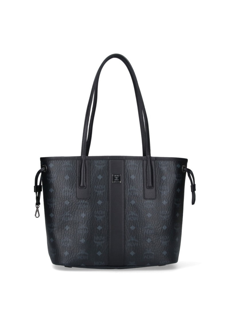 Mcm "Liz" Shopper Bag, In Black Fabric