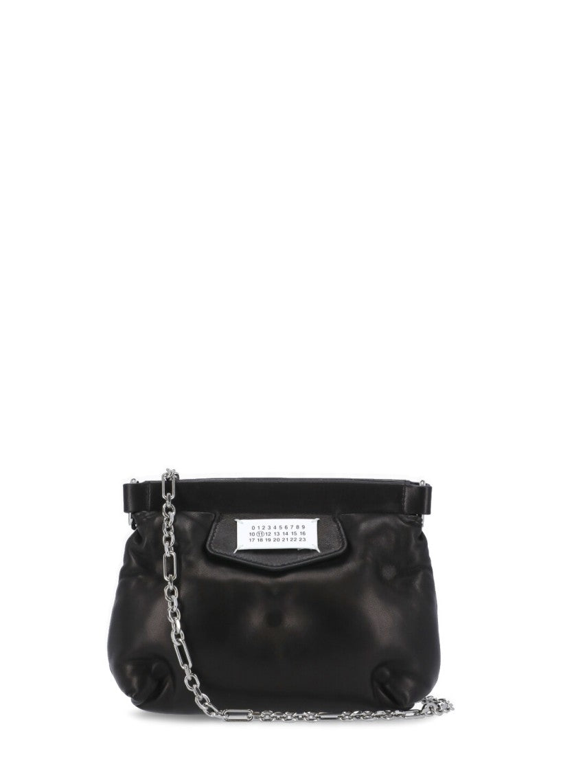 Maison Margiela Smooth Leather Pochette With Contrasting Logo Patch