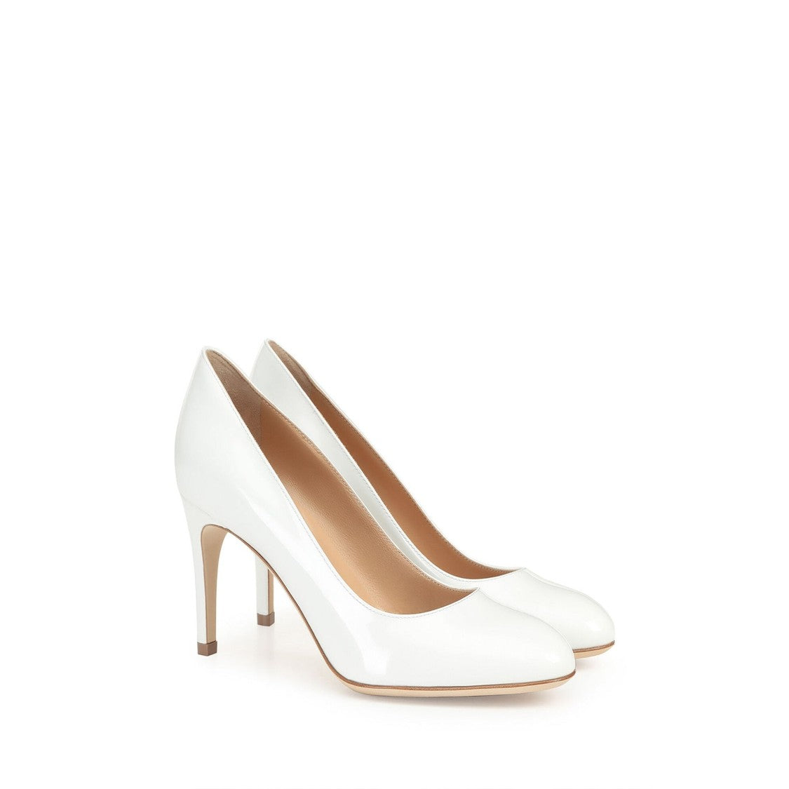 Sergio Rossi White Leather Pumps With Sleek Design