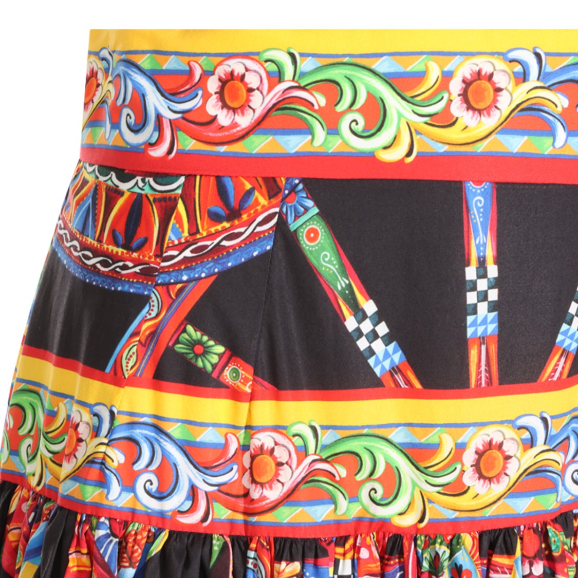 Dolce & Gabbana Multicolor Carretto Long Skirt