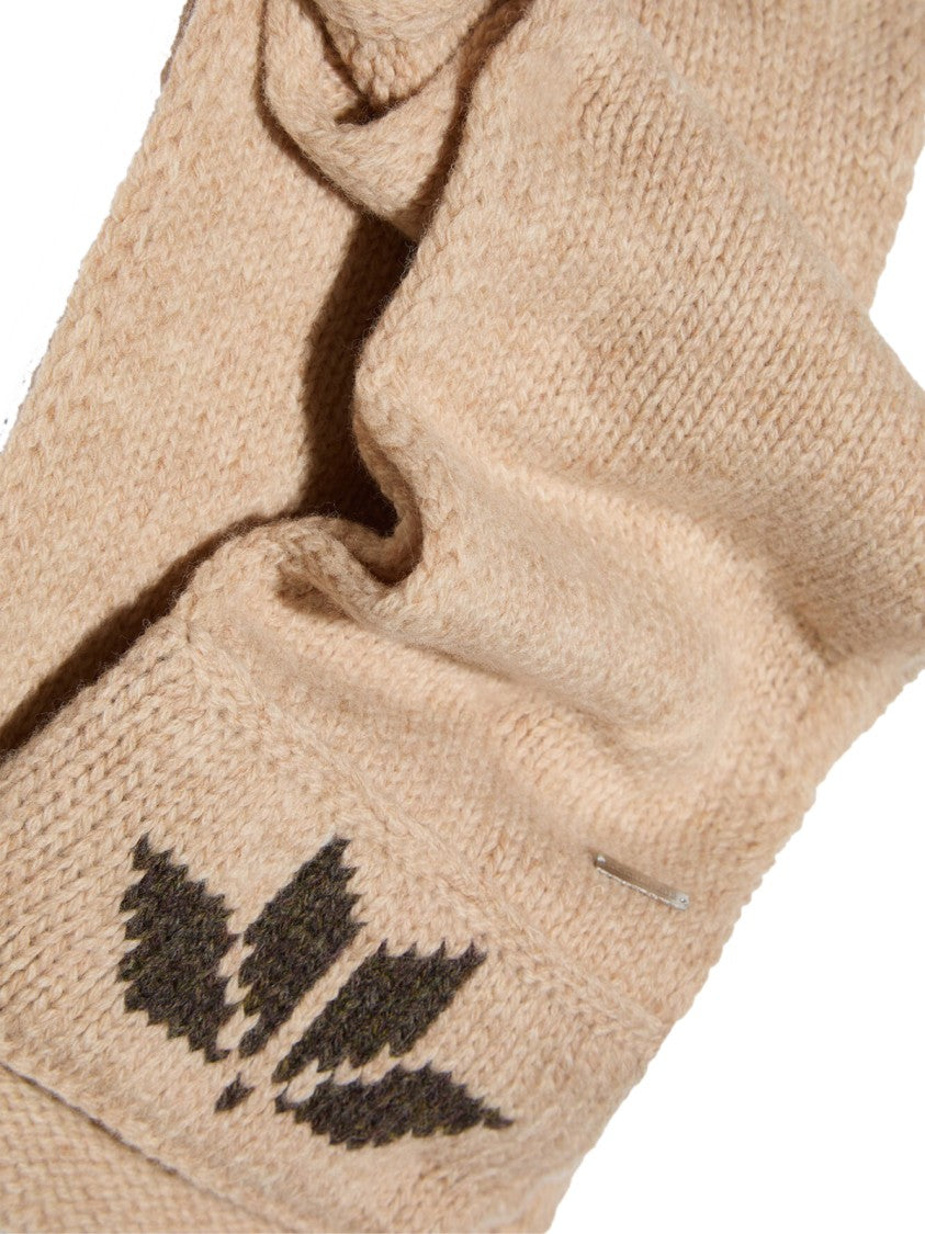 Dsquared2 Snowflakes Logo Knit Wool Scarf