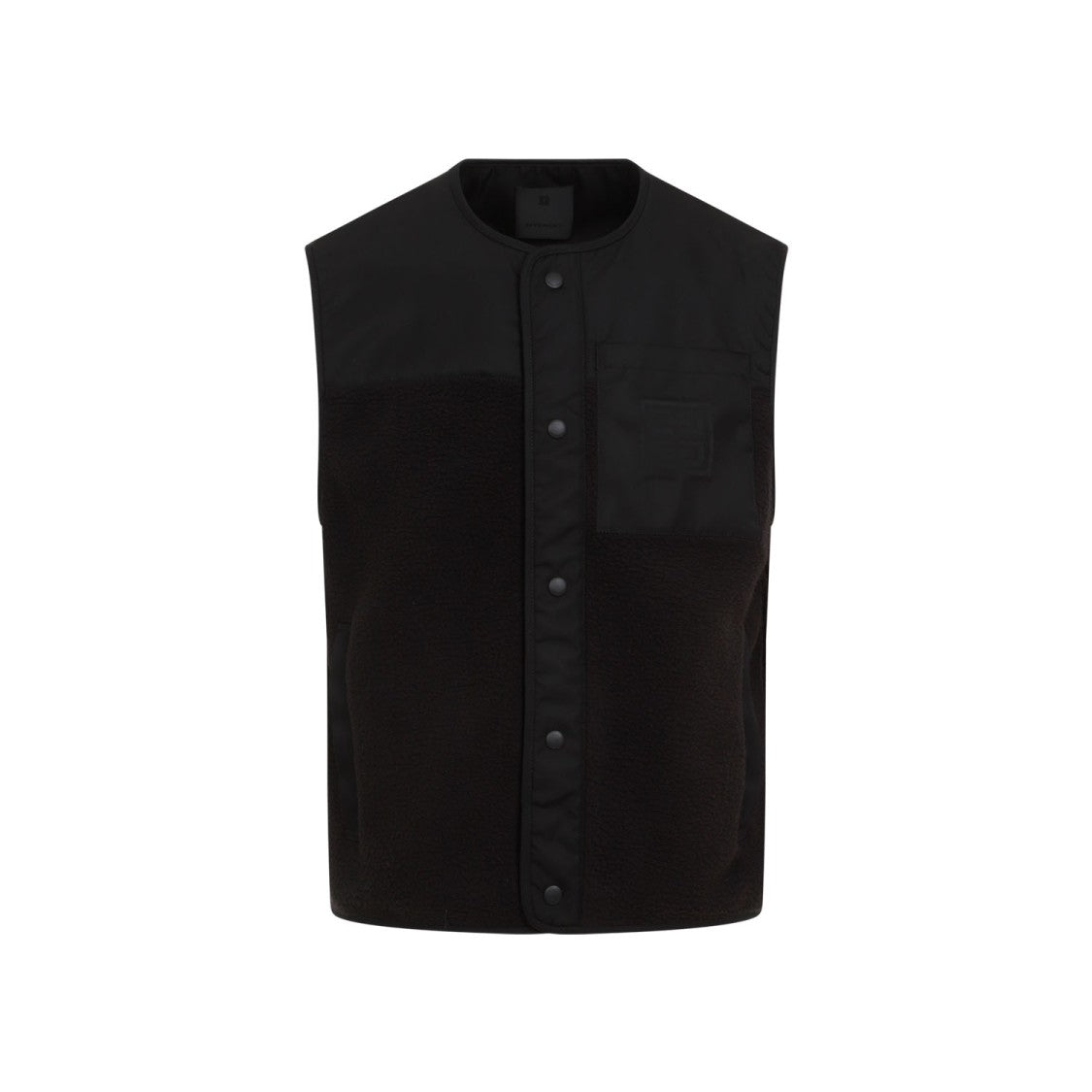 Givenchy Black Mix Material 4G Pocket Vest