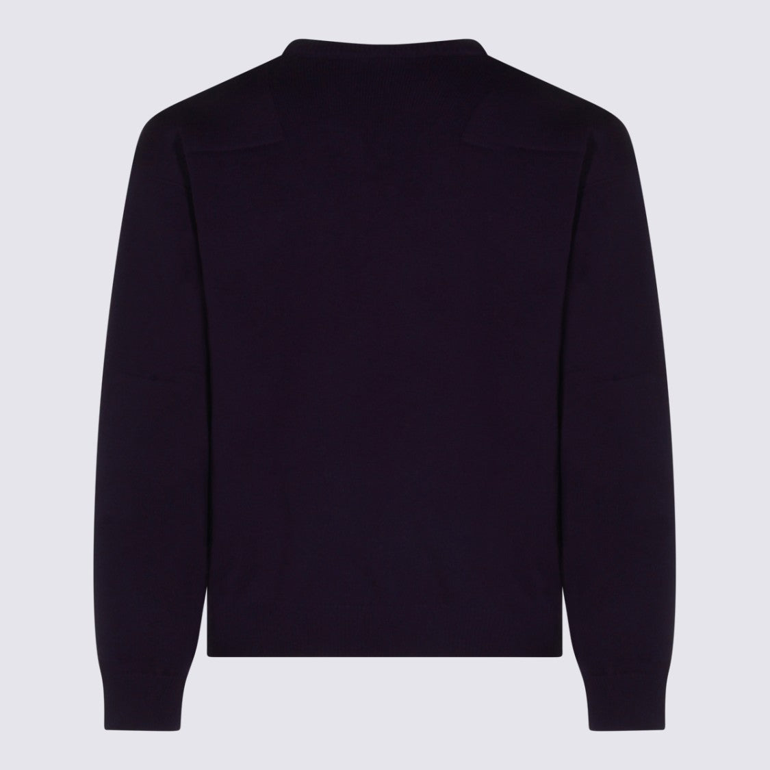 Jil Sander Deep V-Neck Knit Sweatshirt With Ribbed Detailing