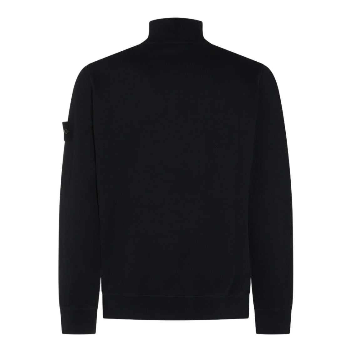 Stone Island High Collar Half-Zip Sweater With Ribbed Details