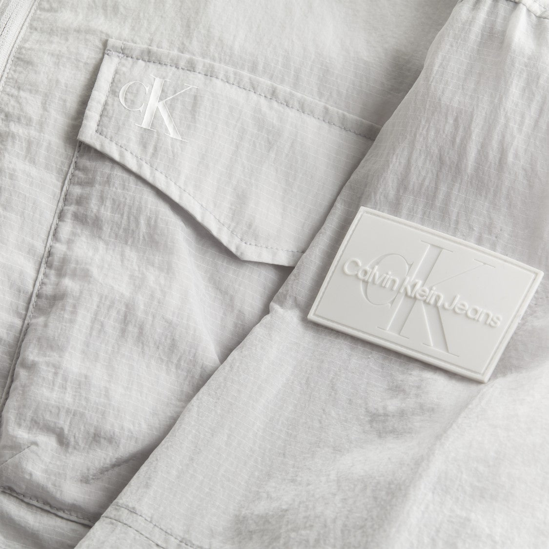 Calvin Klein Grey Hooded Polyester Jacket