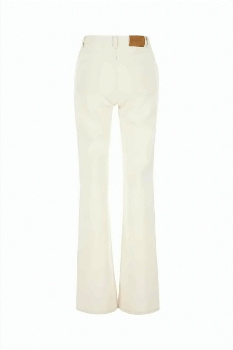 Saint Laurent High-Waisted Flared Denim Pants With Classic Five-Pocket Design