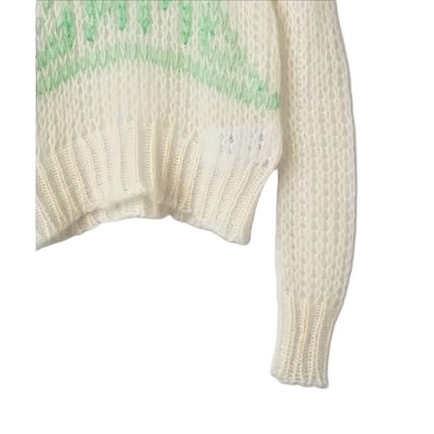Oamc Loosely Knit Sweater With Triangular Pattern