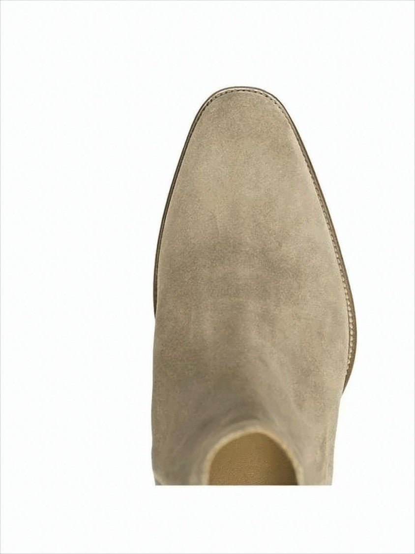 Saint Laurent Pointed Toe Calf Leather Ankle Boots