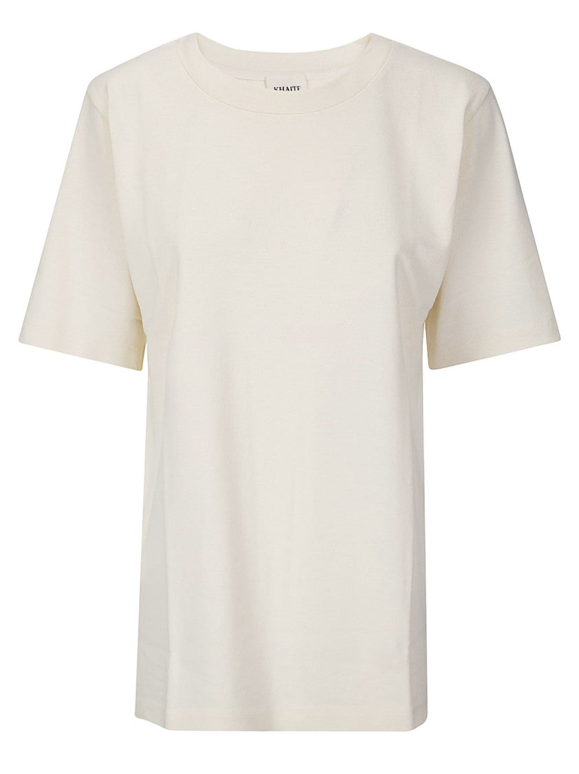 Khaite White Allen Crew Neck T-Shirt