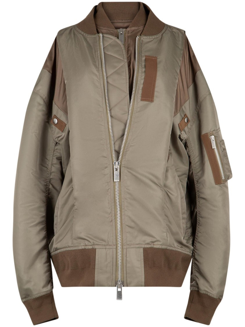 Sacai Beige Bomber Blouson Jacket