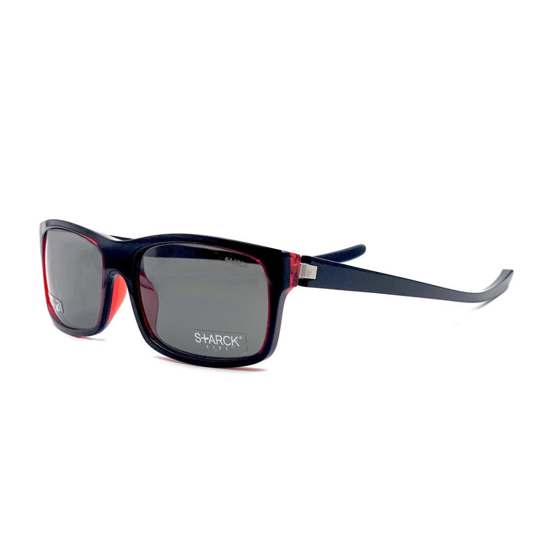 Starck Red Pl1039 Acetate Rectangular Sunglasses