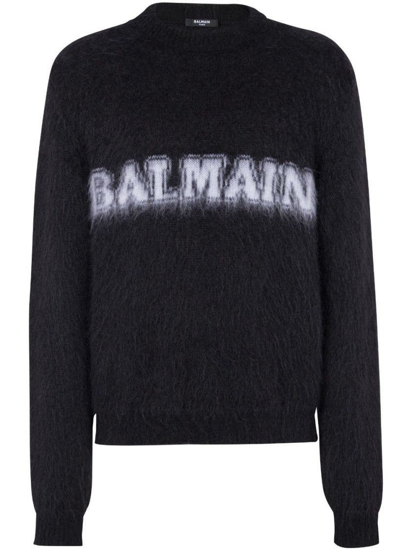 Balmain Brushed-Finish Mohair Blend Jumper